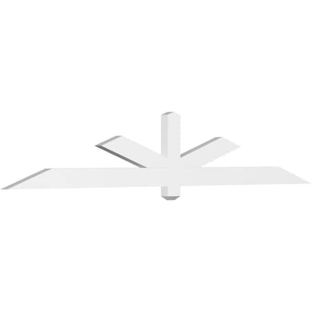 Ekena Millwork Kennewick Architectural Grade PVC Gable Bracket, 96"W x 16"H x 2"D x 4"F, 4/12 Pitch GBP096X16X0204KEN00